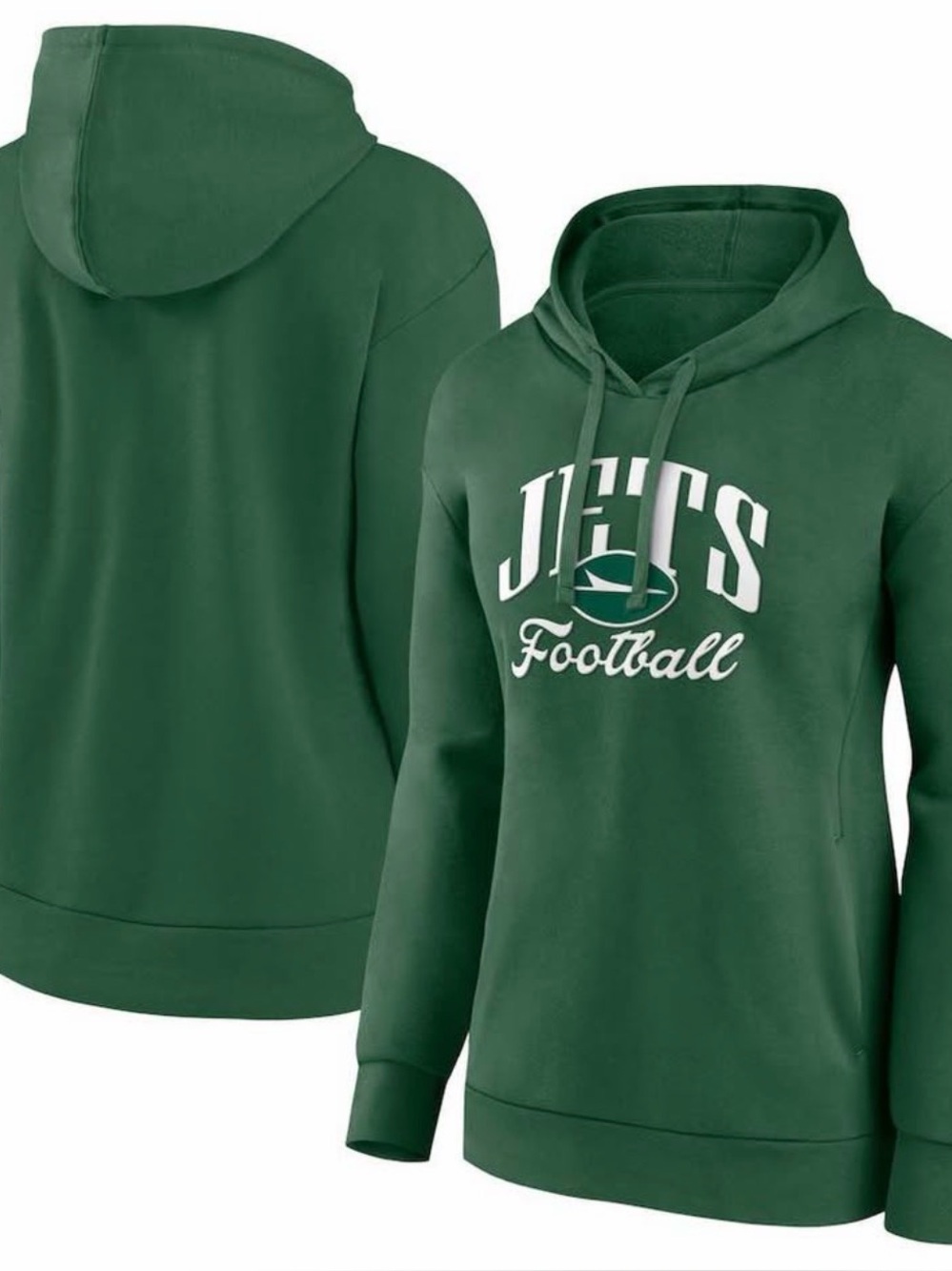 Women's New York Jets Victory Script pullover hoodie in size XL